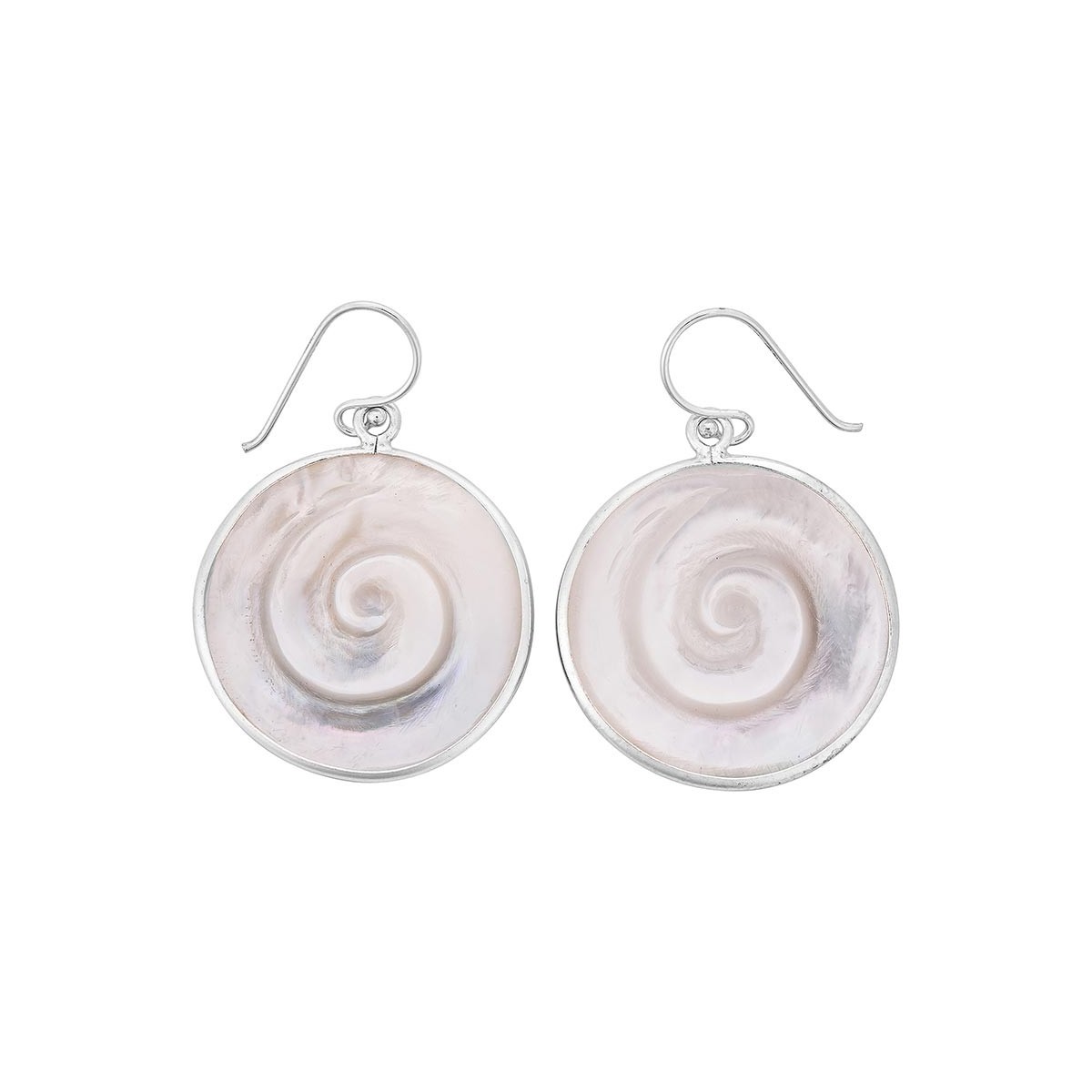 Boucles d'oreilles Rondes nacre
