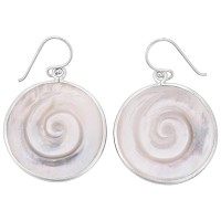 Boucles d'oreilles Rondes nacre