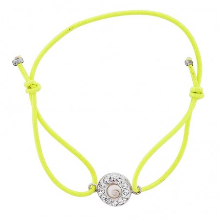 Bracelet vert oeil de sainte lucie et strass