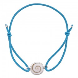 Bracelet Elastique bleu pastel oeil de sainte lucie