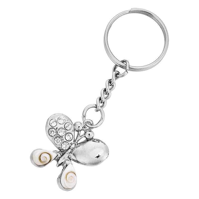 Porte clé oeil de sainte lucie papillon