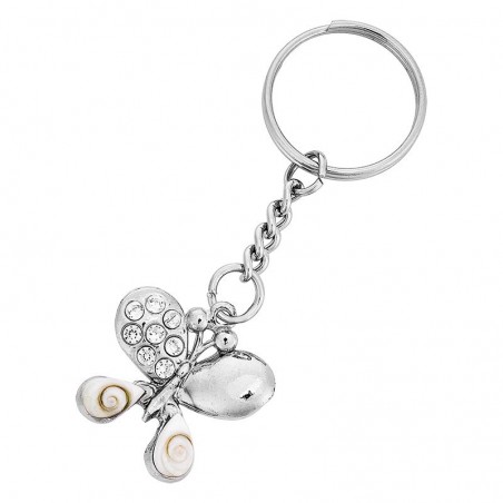 Porte clé oeil de sainte lucie papillon