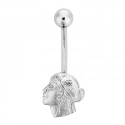 Piercing en argent et tête de maure