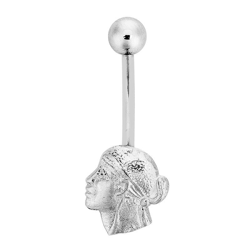 Piercing en argent et tête de maure