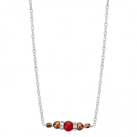 collier argent et corail de bonifacio