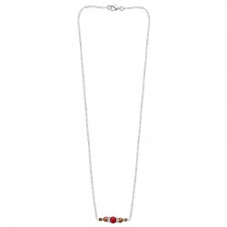 collier argent et corail de bonifacio