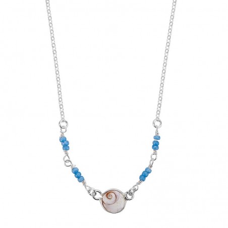 collier oeil de sainte lucie et perles miyuki turquoises