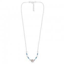 collier oeil de sainte lucie et perles miyuki turquoises