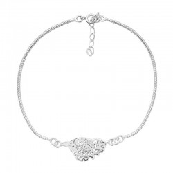 Bracelet chaine snake argent et corse