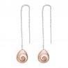Boucles d'oreilles argent oeil de sainte lucie