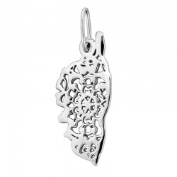 pendentif argent Corse carte