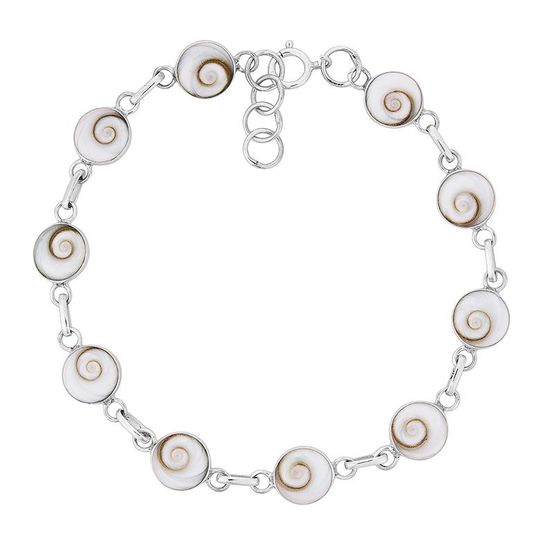 Bracelet argent neuf yeux de sainte Lucie ronds