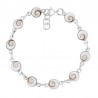 Bracelet argent neuf yeux de sainte Lucie ronds