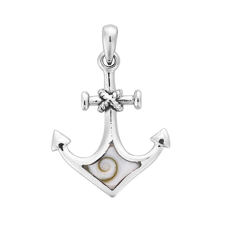 pendentif argent oeil de sainte Lucie ancre