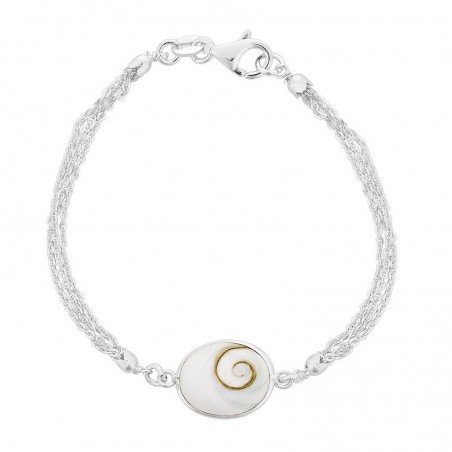 Bracelet chaine argent et oeil de sainte lucie