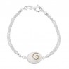 Bracelet chaine argent et oeil de sainte lucie