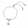 Bracelet acier et oeil de sainte lucie