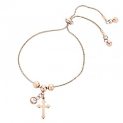 Bracelet acier et oeil de sainte lucie