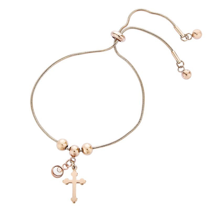 Bracelet acier et oeil de sainte lucie