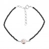 Bracelet souple onyx et oeil de sainte lucie