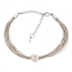 Bracelet acier et oeil de sainte lucie