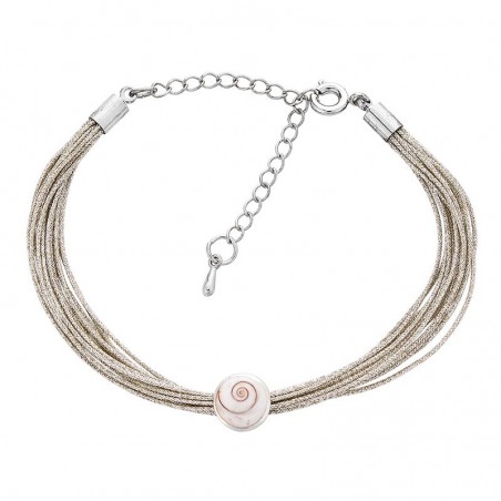 Bracelet acier et oeil de sainte lucie