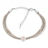 Bracelet acier et oeil de sainte lucie