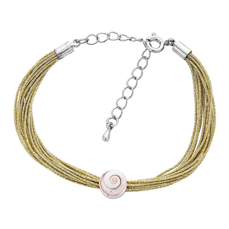 Bracelet acier et oeil de sainte lucie