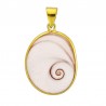 pendentif ovale avec oeil de sainte Lucie