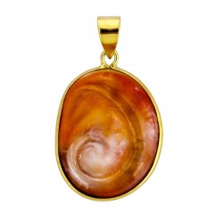 pendentif ovale avec oeil de sainte Lucie