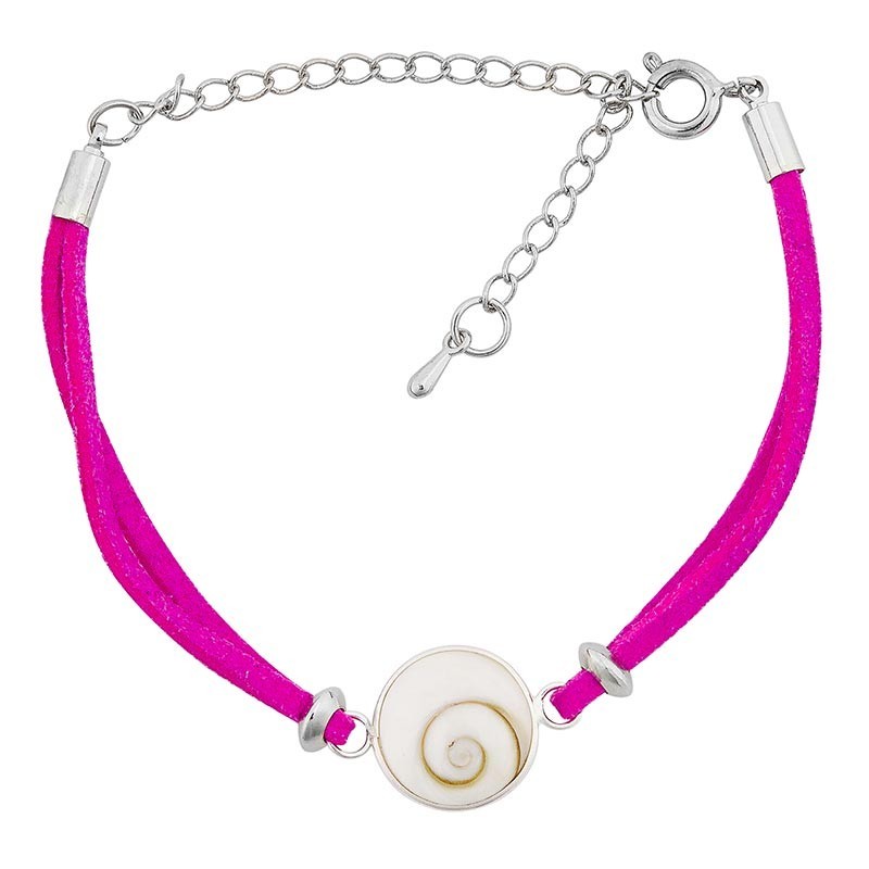 Bracelet oeil de sainte lucie alcantara rose