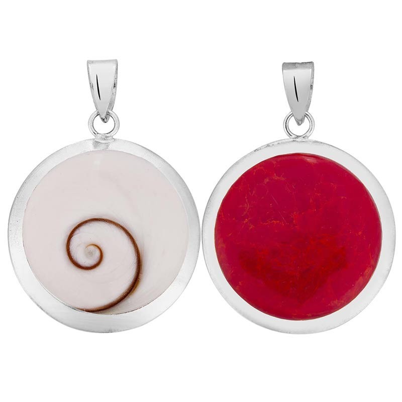 Pendentif Bi- face rond