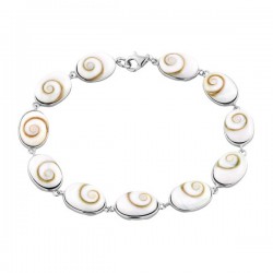 Bracelet chaine argent et oeil de sainte lucie