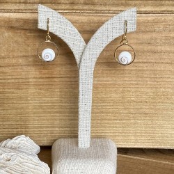 Boucles d'oreilles dorées à l'or fin POSEC236MEDI