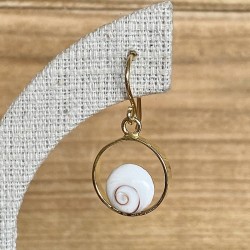 Boucles d'oreilles dorées à l'or fin POSEC236MEDI