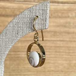 Boucles d'oreilles dorées à l'or fin POSEC236MEDI