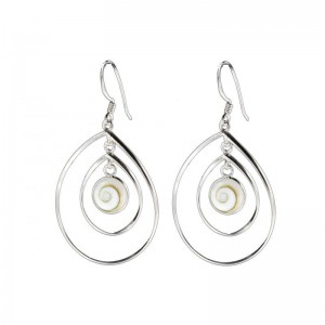boucles d'oreilles argent et oeil de sainte lucie SEC239