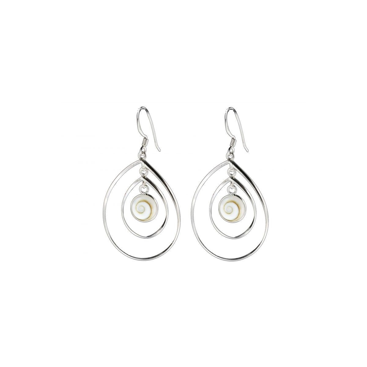 boucles d'oreilles argent et oeil de sainte lucie SEC239