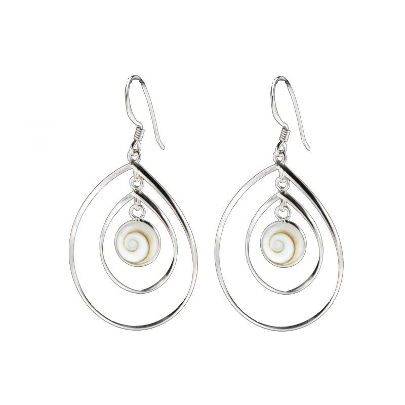boucles d'oreilles argent et oeil de sainte lucie SEC239