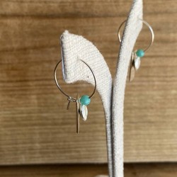 Boucles d'oreilles Argent SEC275TURQ