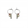 Boucles d'oreilles Argent SEC275ROUGE