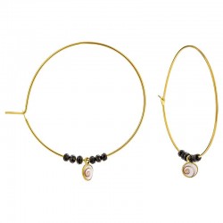 Boucles d'oreilles dorées à...