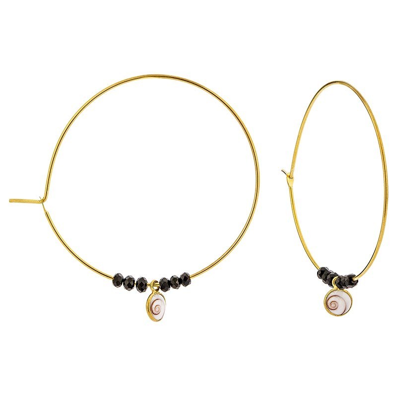 Boucles d'oreilles dorées à l'or fin POSEC278MEDIN