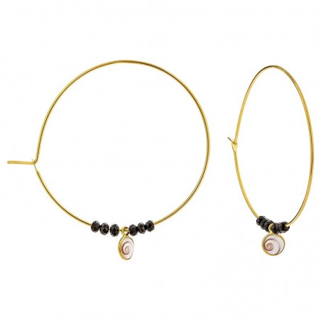 Boucles d'oreilles dorées à l'or fin POSEC278MEDIN