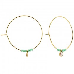 Boucles d'oreilles dorées à...