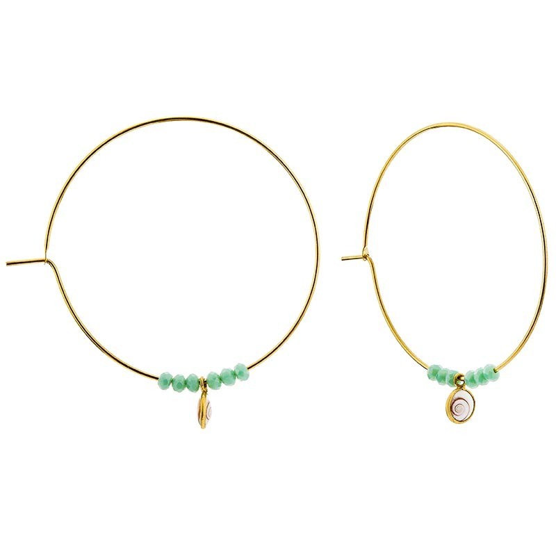 Boucles d'oreilles dorées à l'or fin POSEC278MEDITURQ