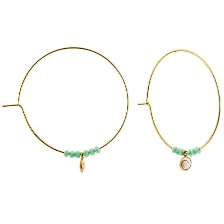 Boucles d'oreilles dorées à l'or fin POSEC278MEDITURQ