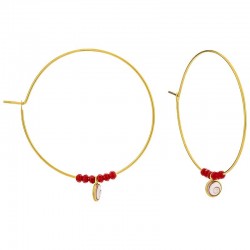 Boucles d'oreilles dorées à...