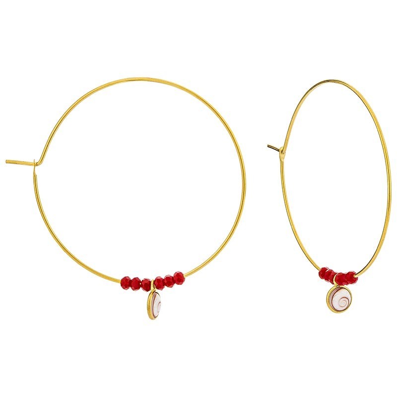 Boucles d'oreilles dorées à l'or fin POSEC278MEDIR