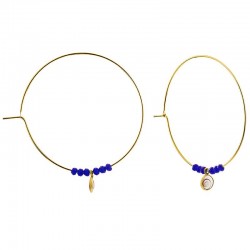 Boucles d'oreilles dorées à...